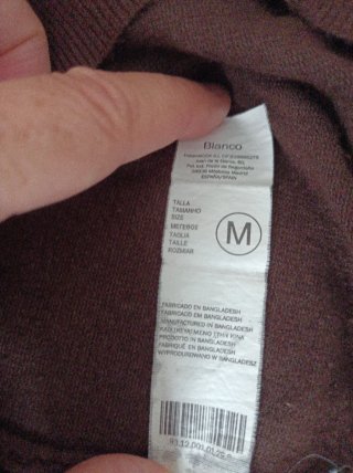 Cárdigan Marrón de Blanco Tricot Talla M