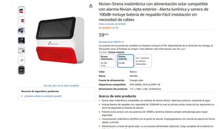 Sirena Inalámbrica Solar Nivian