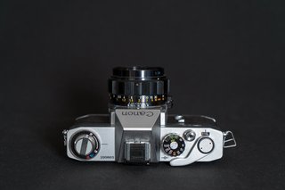 Canon EX AUTO QL + Lente EX 50mm 1:1.8