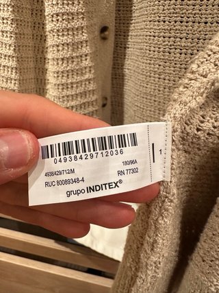 ZARA - Camisa punto calado manga corta – Talla M