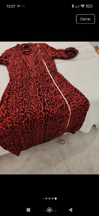 Vestido Estampado Animal Print Rojo