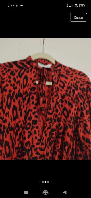 Vestido Estampado Animal Print Rojo