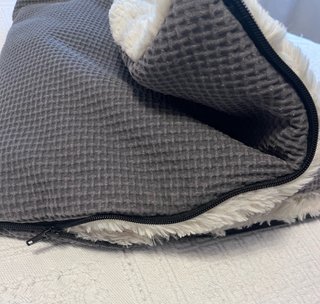 Saco bebé de invierno gris forrado pelo