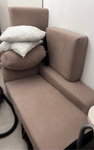 Sofá chaise longue 3 plazas tela