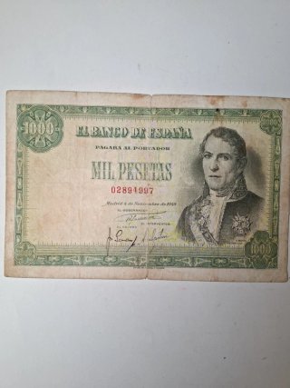 Billete 1000 Pesetas 1949.