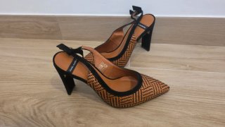 Tacones Angel Alarcón Naranja y Negro