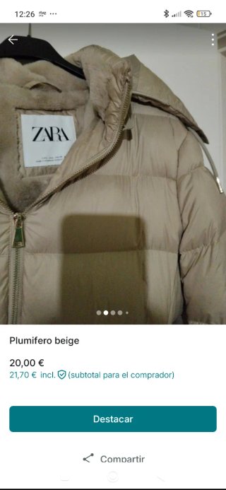 Plumífero Beige