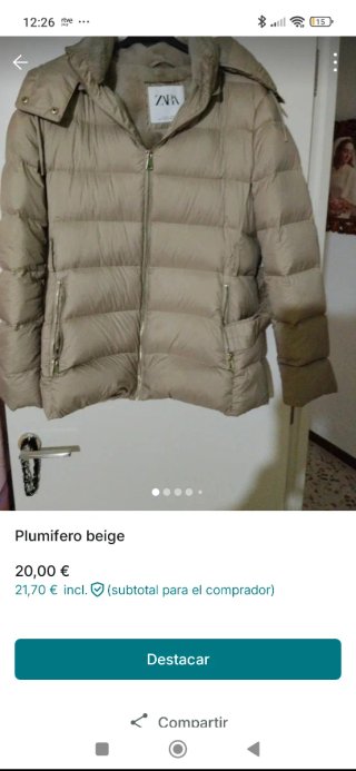 Plumífero Beige