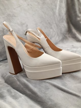 Zapatos de Tacón Marypaz Beige Talla 38