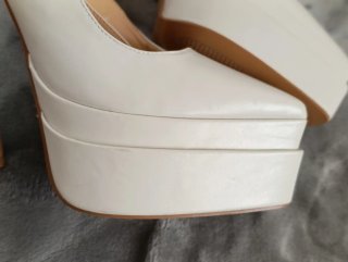 Zapatos de Tacón Marypaz Beige Talla 38