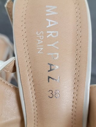 Zapatos de Tacón Marypaz Beige Talla 38