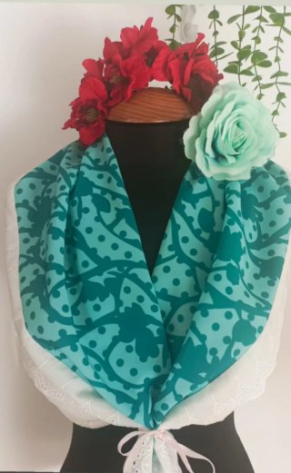 Mantoncillo de Flamenca Verde Agua
