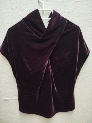 Camisa de Terciopelo burdeos.