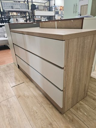 Cómoda Nórdica 6 Cajones Blanca y Madera