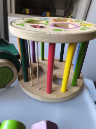 Juguete de madera tortuga encajable