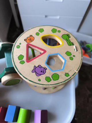 Juguete de madera tortuga encajable