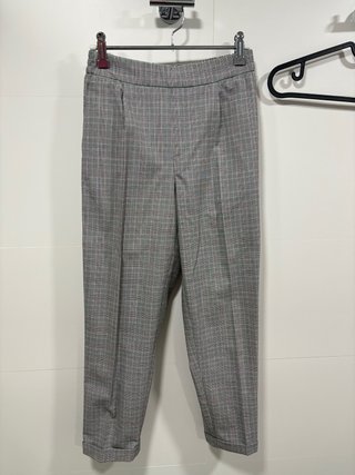 Pantalón cuadros gris