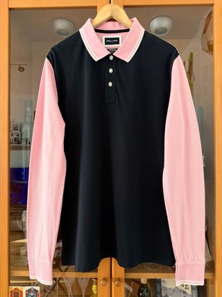 Polo Eden Park Rosa y azul marino 100% original.