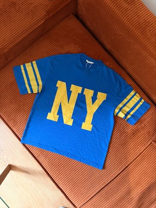 Camiseta Zara NY Azul y Amarillo