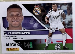 Cromo Panini Kylian Mbappé Real Madrid