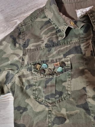 Camisa Camuflaje con Abalorios