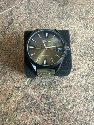 Reloj Exactime 9047 Dorado y Verde Militar