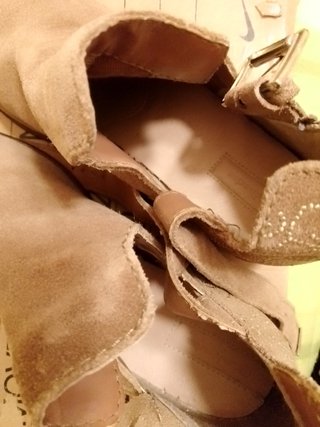 Botines Stradivarius Piel Serraje Marrón Talla 38