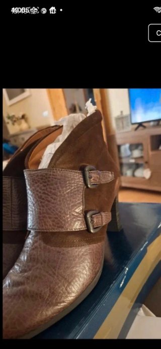 Botines Hispanitas 40 marrones, piel 100%.Nuevos.