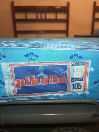 Colchón 105cm con Somier y Cabecero de Madera