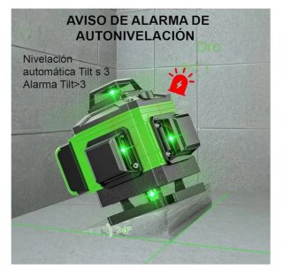 Nivel Láser 4D 16 Líneas Autonivelante Accesorios