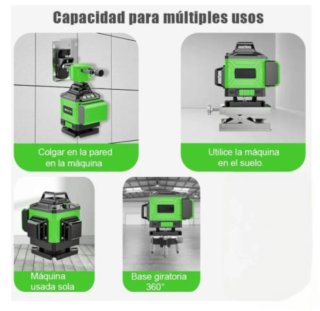Nivel Láser 4D 16 Líneas Autonivelante Accesorios