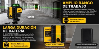 Nivel Láser KAIWEETS KT360B 360° Autonivelante