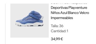 Deportivas Playventure Niños Talla 36
