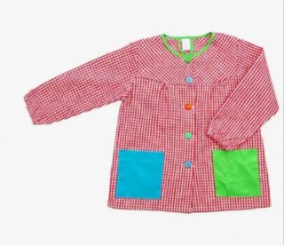 Bata de Pintura Infantil a Cuadros