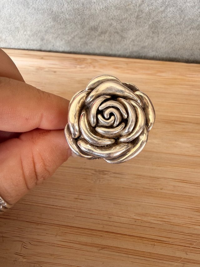 Anillo Plata Ley 925 Flor Rosa