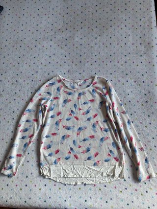 Camiseta manga larga con efecto camisa