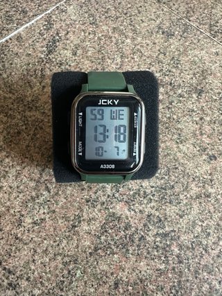 Reloj JCKY A3308 Digital Verde y Plata