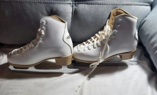 Patines de hielo profesionales blancos