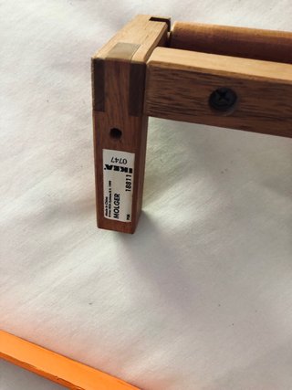 Lote accesorios baño madera y naranja