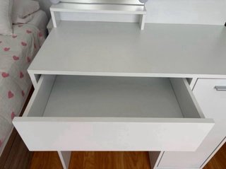 Tocador de Maquillaje Blanco con Espejo