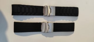 2 Correas Reloj Silicona Acero Inox 24mm
