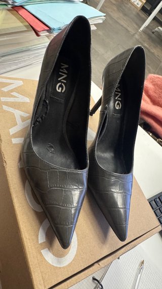 Zapatos de tacón Mango verde oliva Talla 38