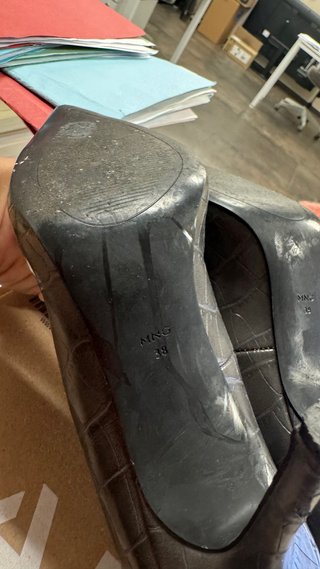 Zapatos de tacón Mango verde oliva Talla 38