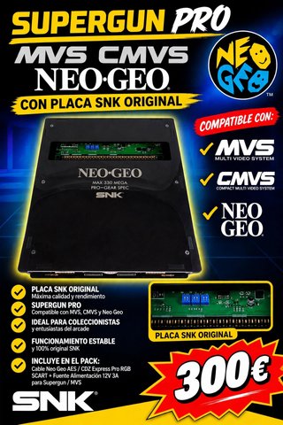Supergun Pro Neo Geo MVS/CMVS Placa SNK