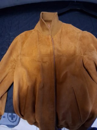 Giacca in camoscio marrone