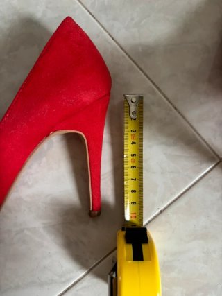 Zapatos de tacón Marypaz rojos efecto ante