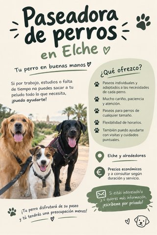 paseadora de perros en elche
