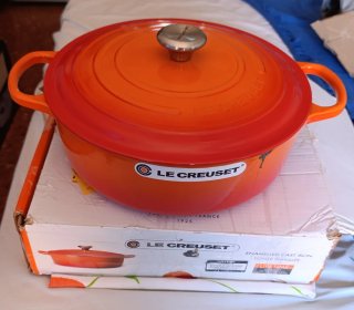 Cacelora . Le Creuset Naranja Hierro Fundido