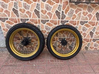 Llantas de Radios Supermotard Doradas