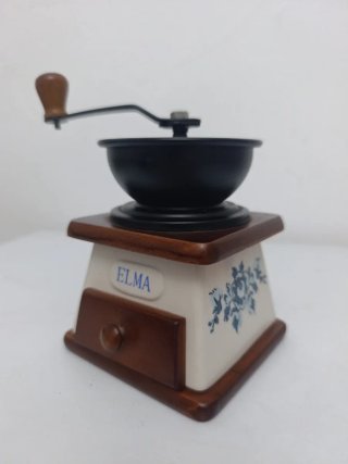 Molinillo de café Elma retro madera y metal